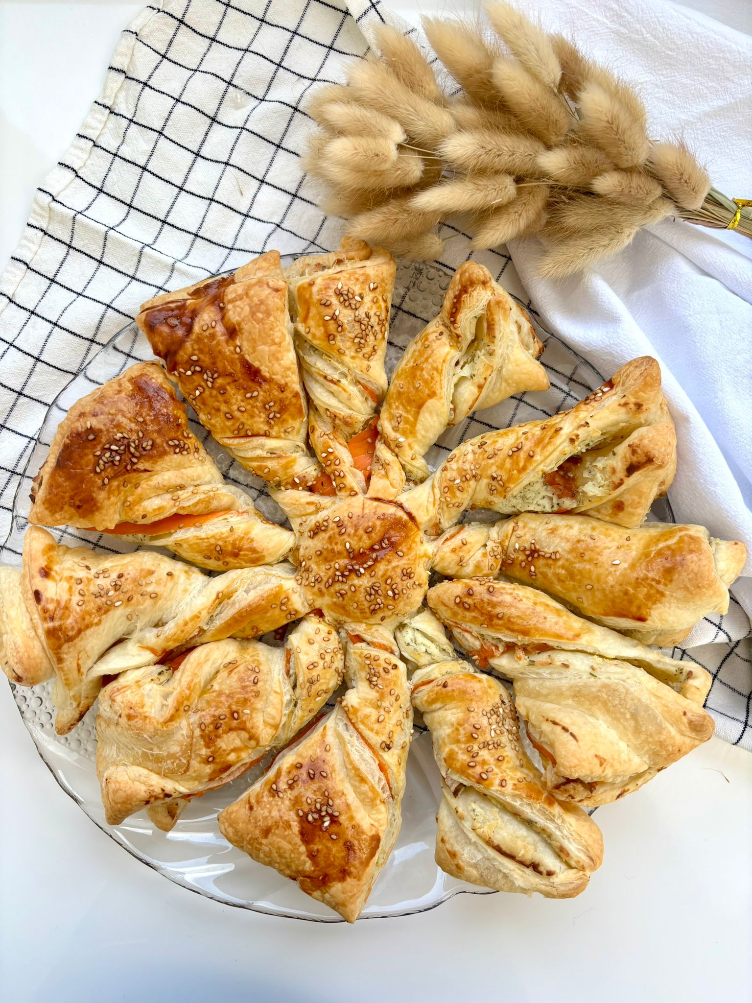 Etoile feuilletée au saumon